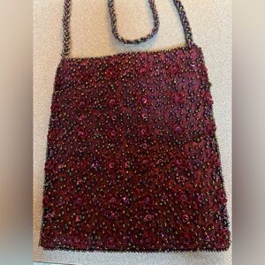 Gorgeous beaded and sequined crossbody bag.